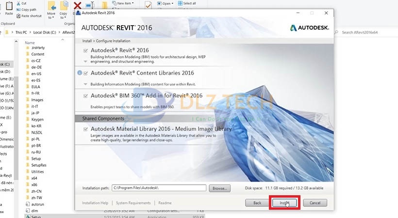 Tiếp tục chọn Install