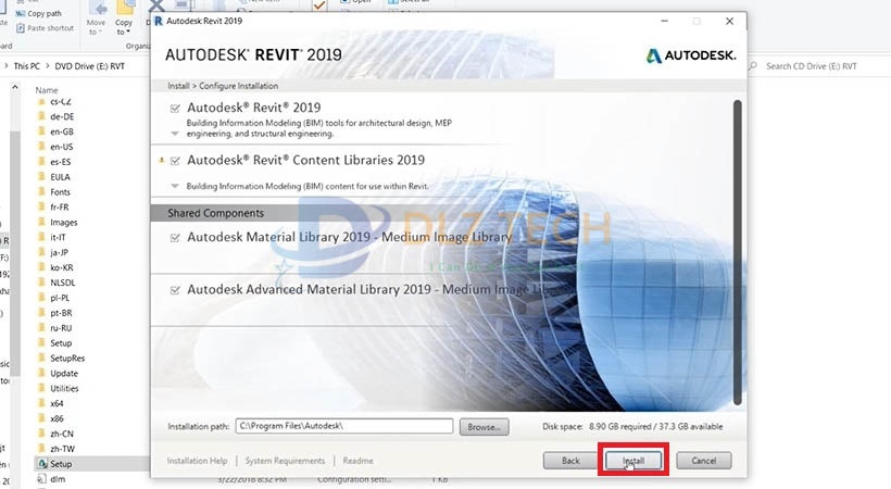Tiếp tục chọn Install