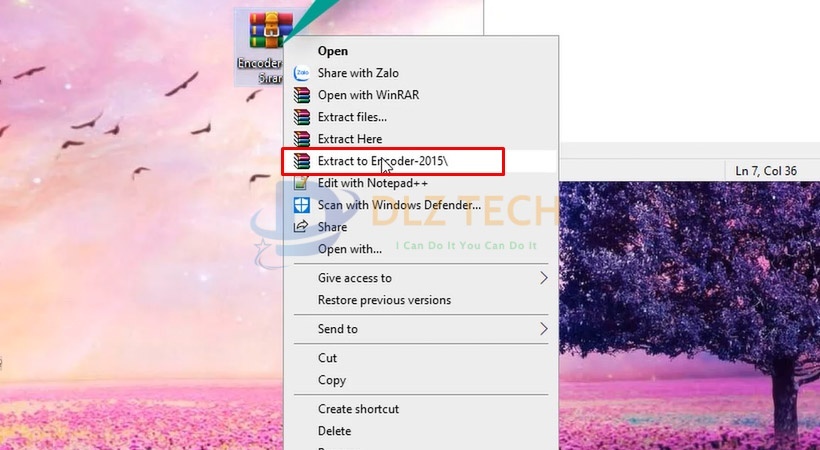 Giải nén file cài Media Encoder 2015.