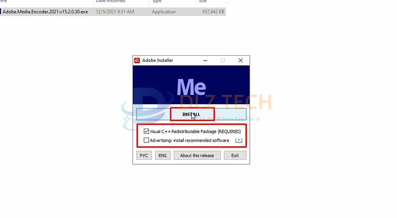 Tích chọn như hình sau đó tiến hành chọn Install.