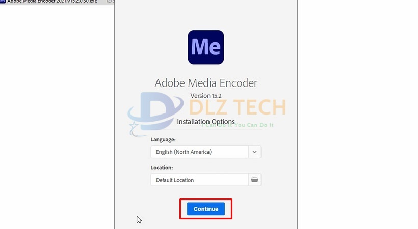 Tiến hành chọn Continue để tiếp tục cài Media Encoder 2021.