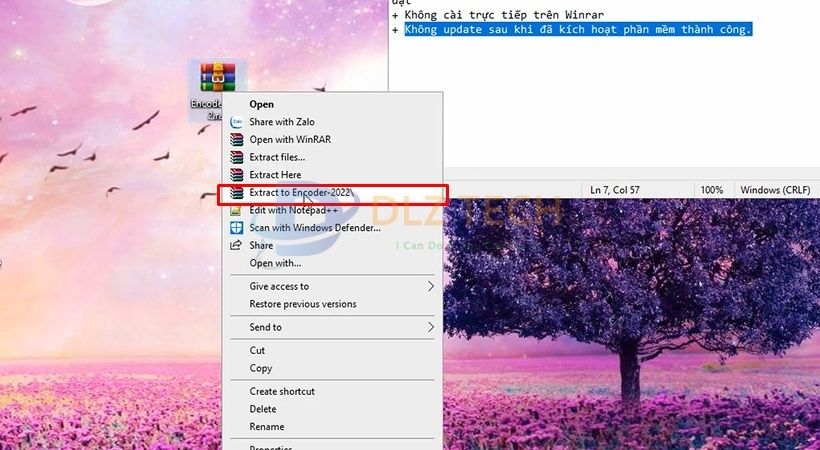 Giải nén file cài Media Encoder 2022.