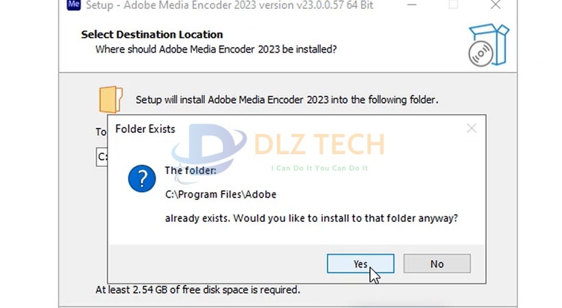 Tiến hành chọn Yes.