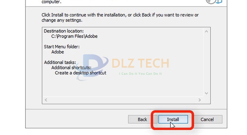 Tiến hành chọn Install khi cài Media Encoder 2023.