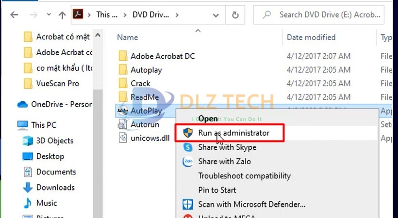 Cài Adobe Acrobat 2018