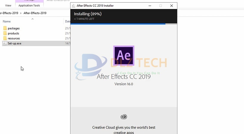 Đợi phần mềm After Effects 2019 được cài đặt.
