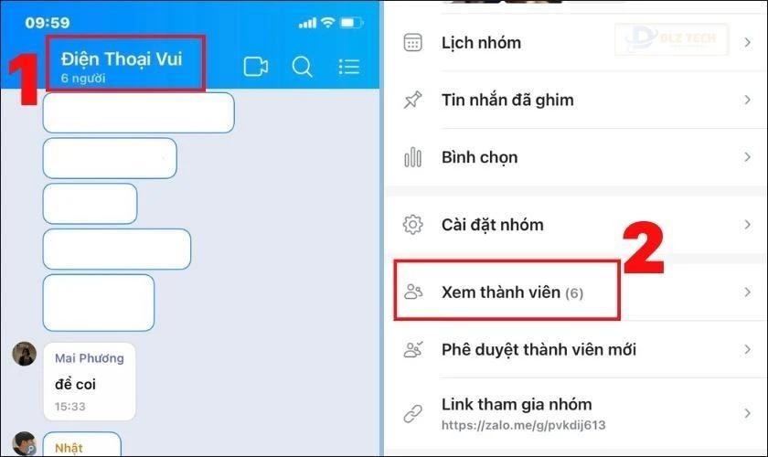 Cách bước kick thành viên nhóm Zalo trên điện thoại