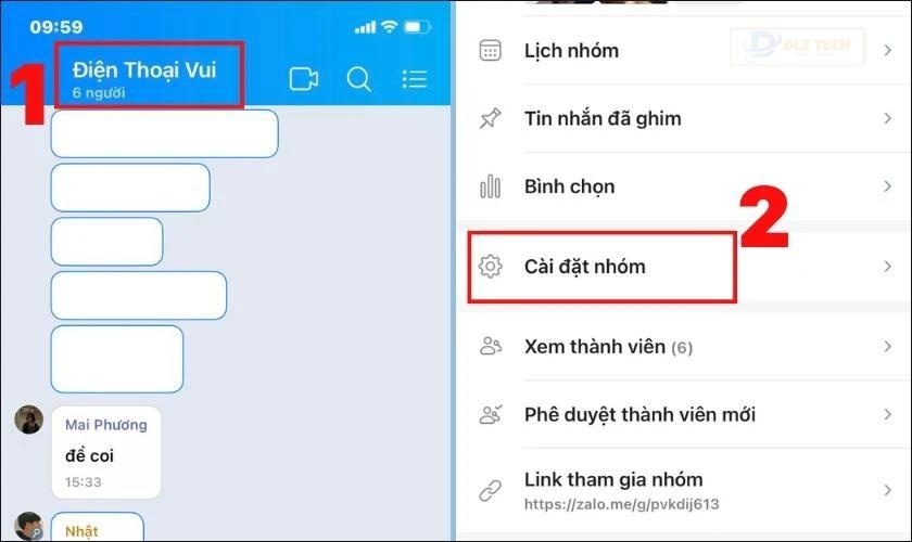 Các bước xóa nhóm chat Zalo trên Facebook