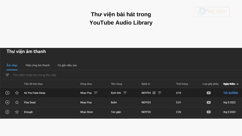 Hướng dẫn tải nhạc trên YouTube Audio Library music mp3