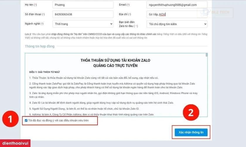 cách chạy quảng cáo zalo