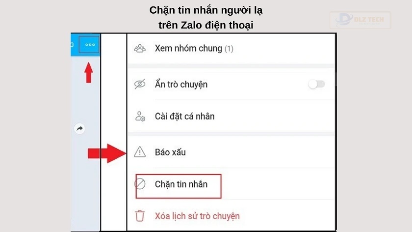 Chặn tin nhắn người lạ trên Zalo điện thoại