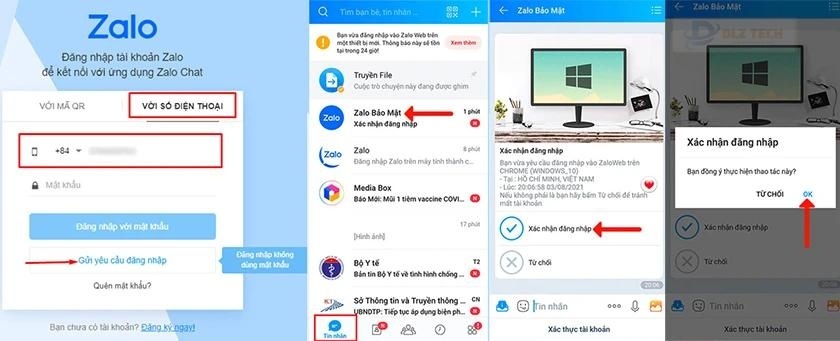 Thực hiện không cần mật khẩu