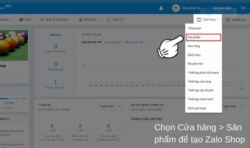 Cách tạo OA Zalo shop