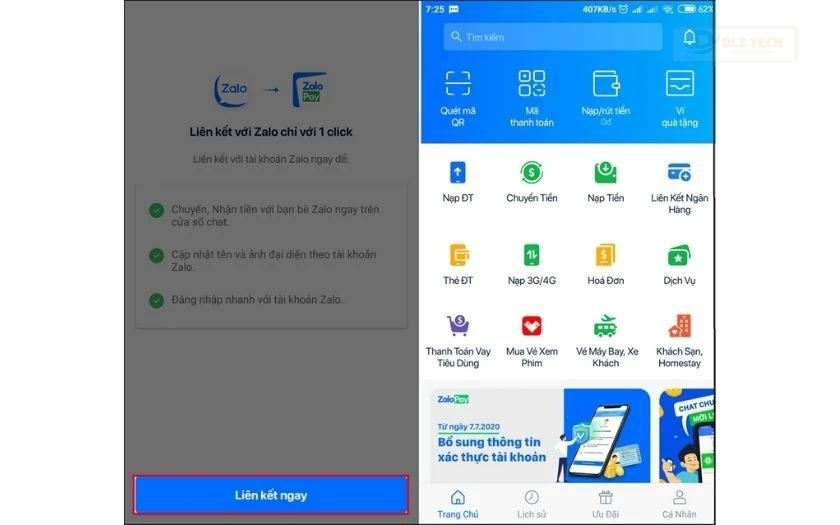 Đăng ký Zalo Pay bằng số điện thoại