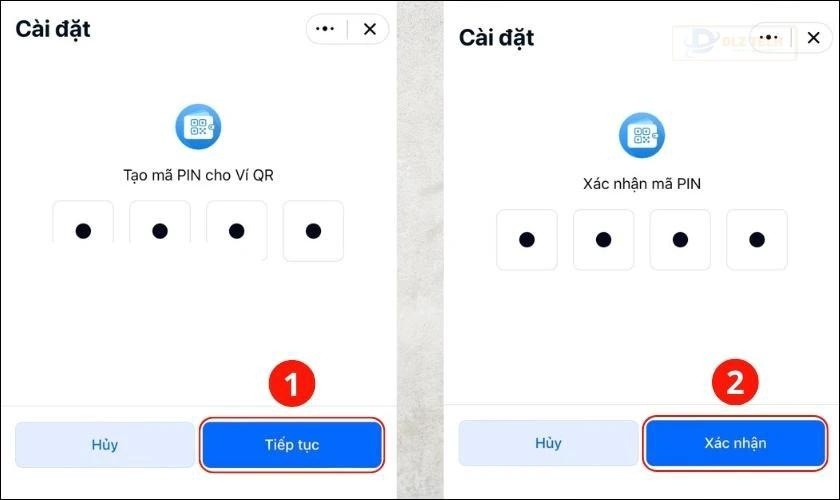 ví qr trên zalo