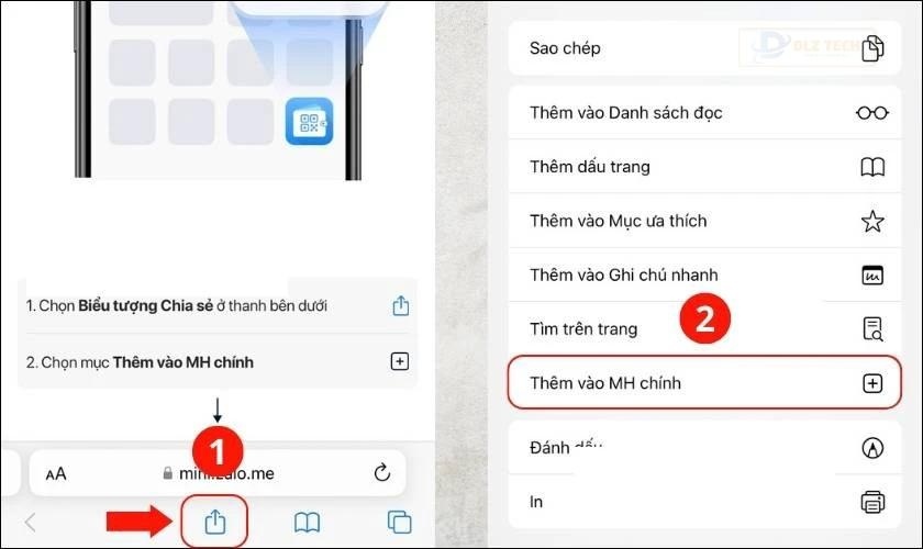 thêm vào màn hình