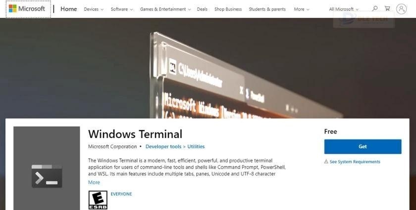 Cài đặt Windows Terminal qua Microsoft Store