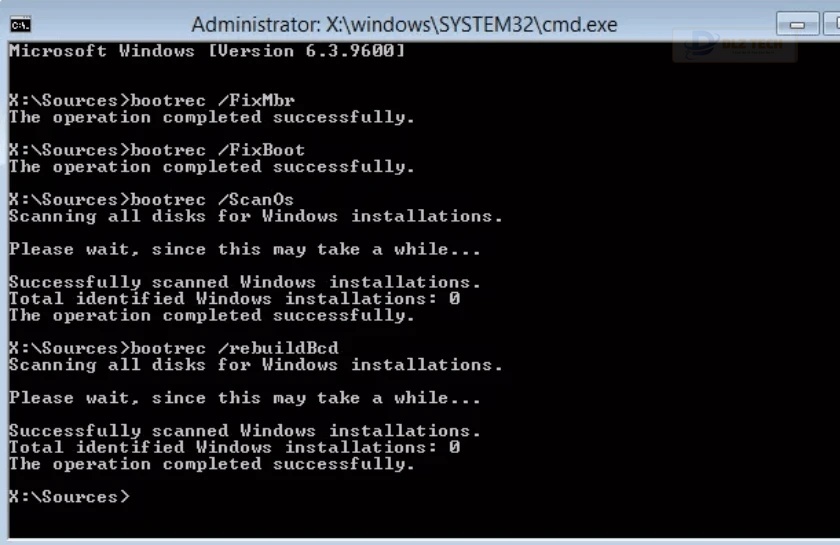 Sửa lỗi winload.exe is missing windows 10 bằng Startup Repair