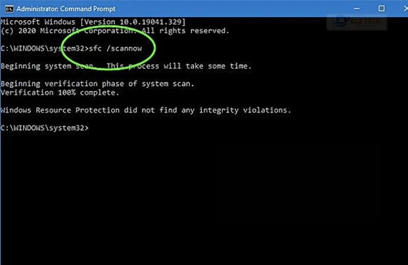 Tìm kiếm và bổ sung winmm dll, c /windows/system32/logilda.dll bị thiếu bằng cách chạy chương trình System file checker