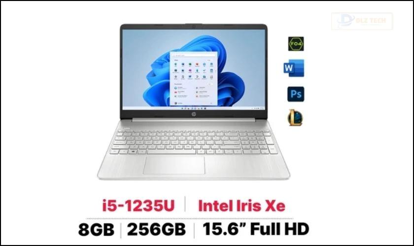 Laptop HP 15s fq5078TU cho sinh viên quản trị kinh doanh