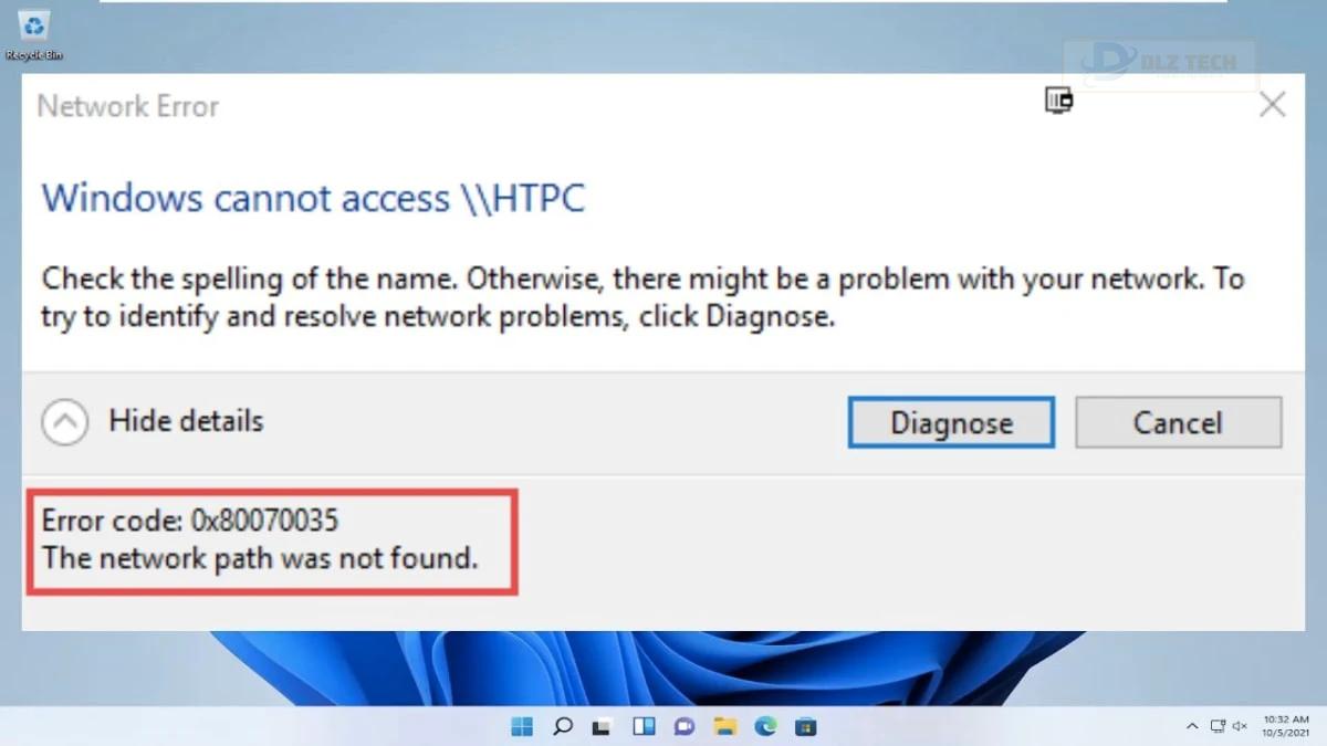 Lỗi 0x80070035 là gì?