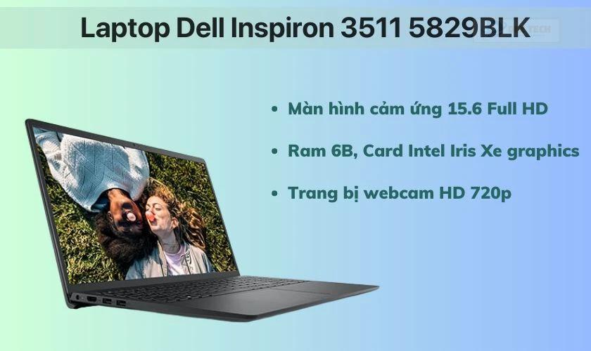 Laptop Dell Inspiron 3511 5829BLK cho sinh viên kinh tế