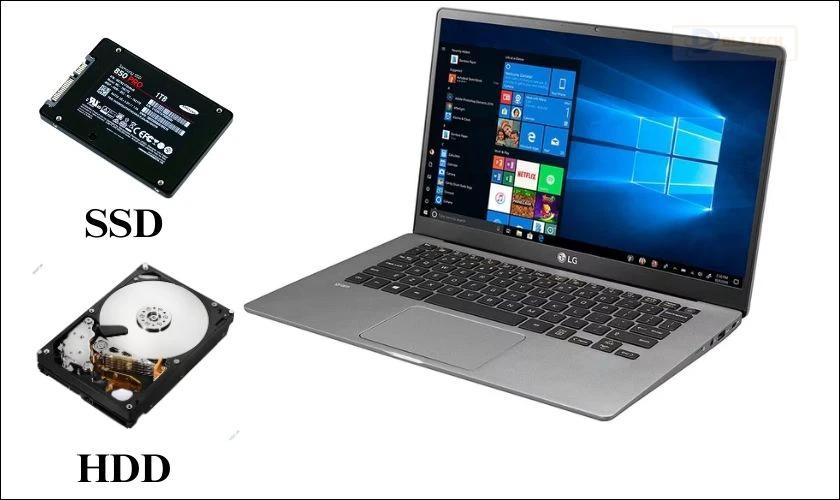 Dung lượng SSD là 256GB phù hợp cho sinh viên kỹ thuật ô tô