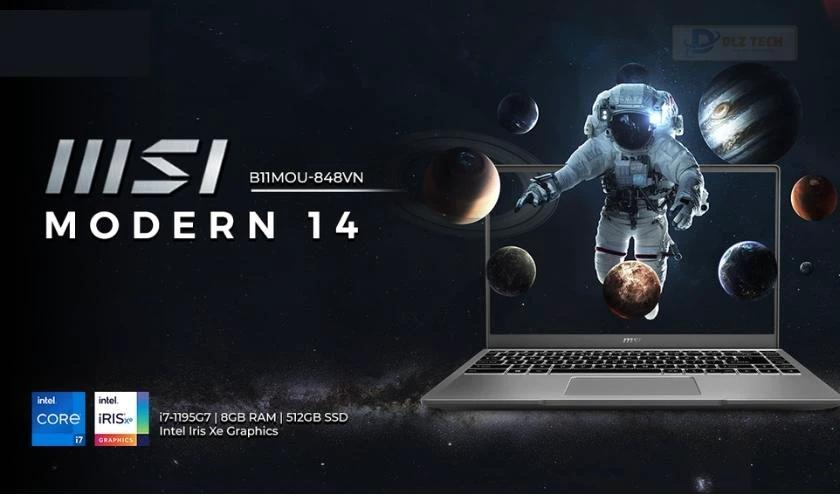 Laptop MSI Modern 14 B11MOU i7 cho sinh viên ngành Digital Marketing