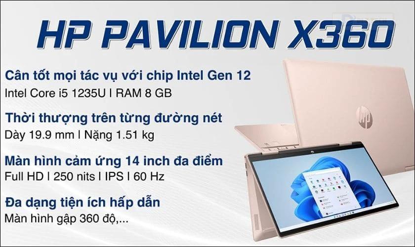 Laptop HP Pavilion X360 cho sinh viên thiết kế đồ họa