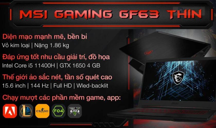 laptop gaming cho sinh viên đại học