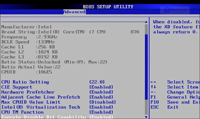 Laptop lên nguồn nhưng không lên màn hình do lỗi BIOS