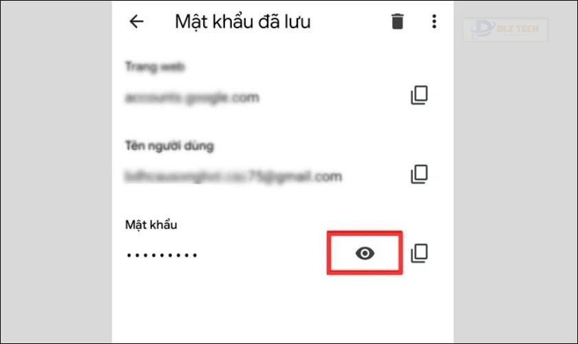 xem lại password zalo trên tài khoản google