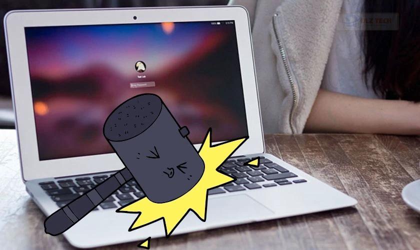 Loa laptop bị rè do tác động vật lý