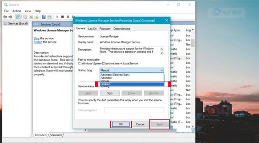 Sau đó nhấn Apply → Nhấn OK.