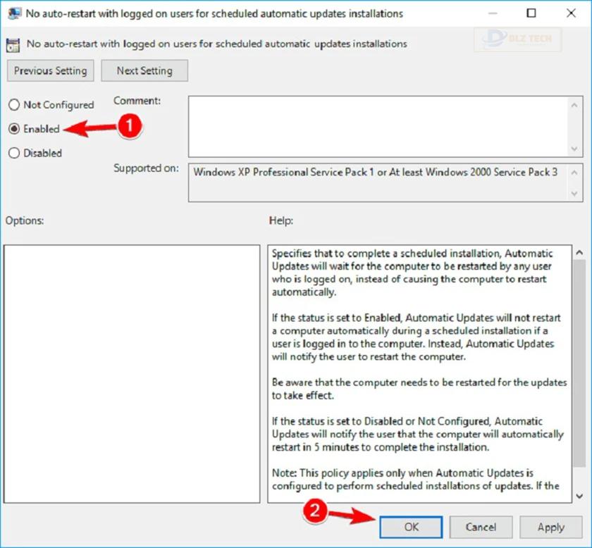 Thay đổi cài đặt Group Policy