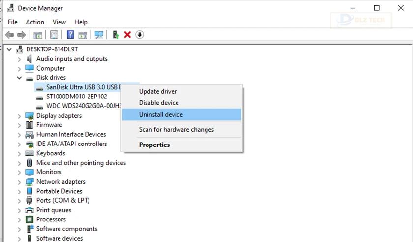 Chọn Disk Drives