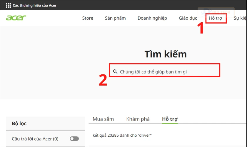 Tải lại Driver từ hãng sản xuất khi bị mất trình điều khiển camera