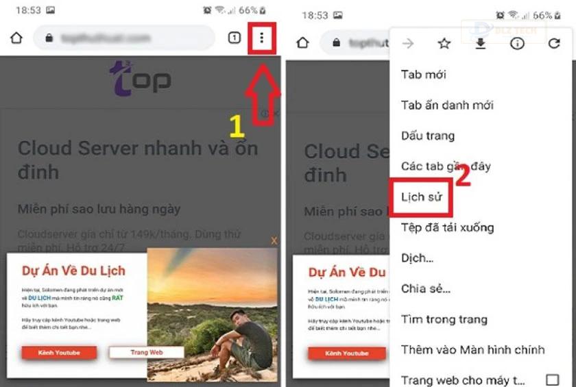 Xóa dữ liệu Web trên Chrome
