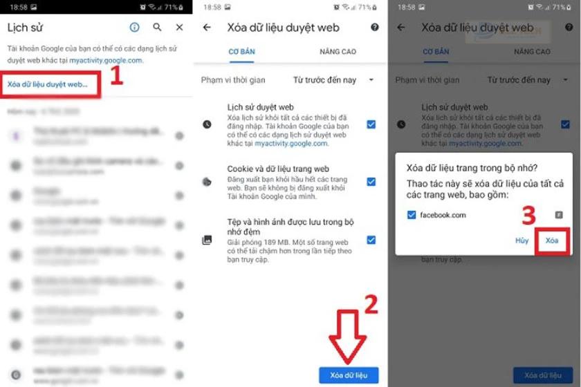Xóa dữ liệu Web trên Chrome