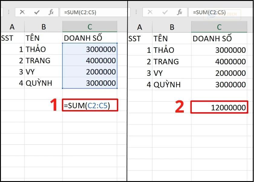 cách sửa lỗi #name trong excel do thừa, sai công thức