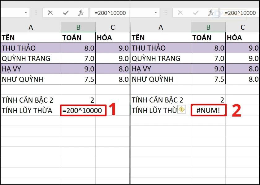 lỗi số quá lớn