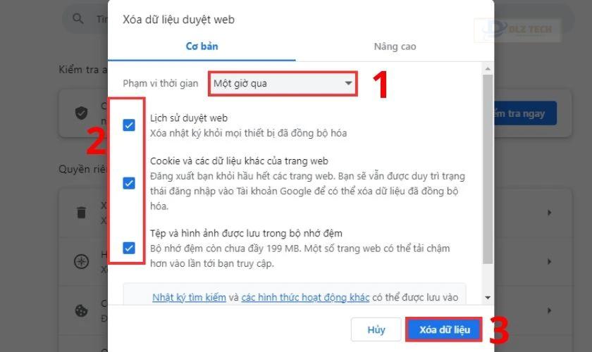 Clear cache để khắc phục lỗi tìm nạp dữ liệu trên Facebook