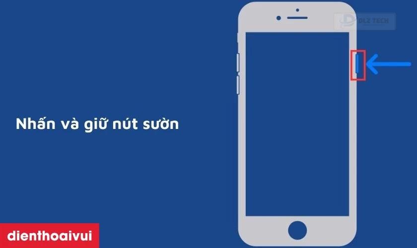 Khởi động lại iPhone bằng nút sườn