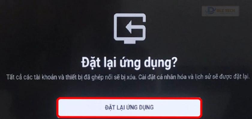 Đặt lại ứng dụng