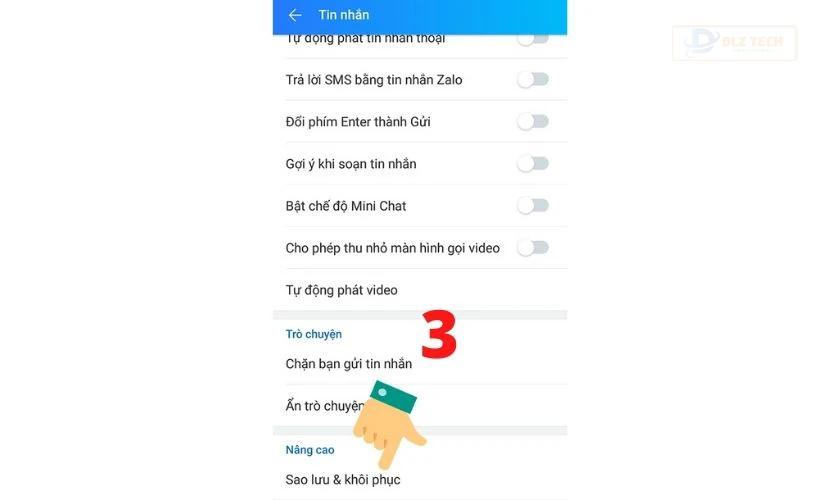 Sửa lỗi Zalo không có mục khôi phục tin nhắn ở phiên bản mới