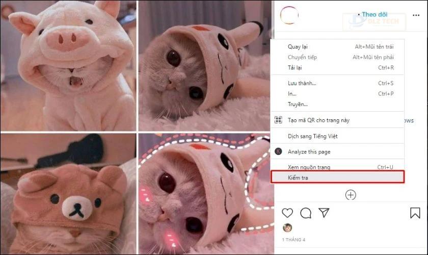 cách lưu hình trên instagram về máy tính