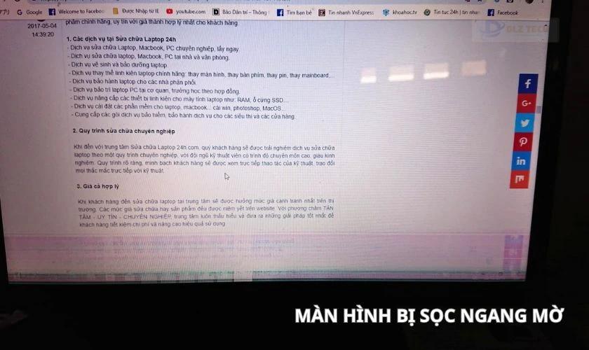 Các trường hợp màn hình màn hình bị sọc phổ biến