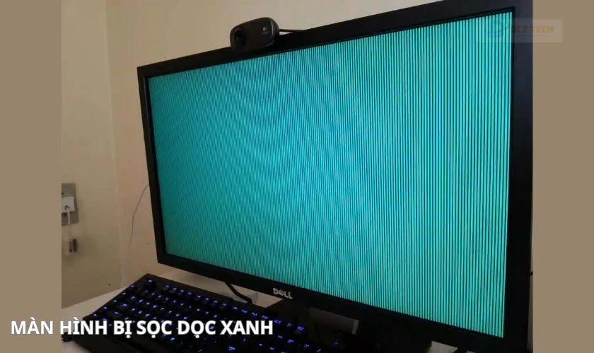 Màn hình laptop bị sọc dọc màu xanh