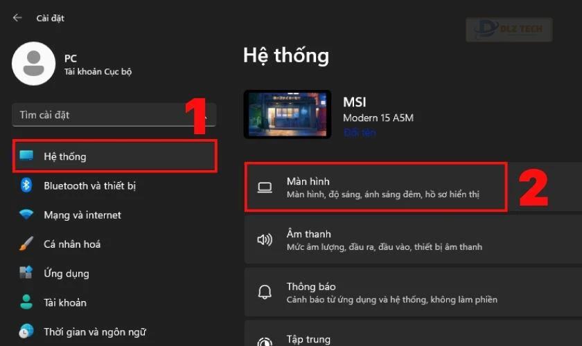 Các bước thay đổi tần số quét để sửa lỗi màn hình laptop bị giật