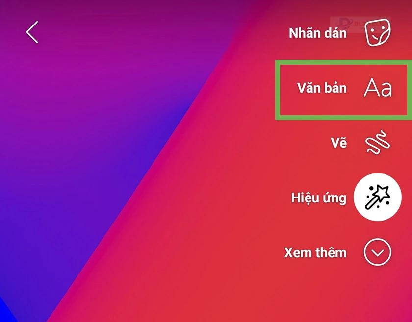 Biểu tượng khác trên Story trong cách đặt câu hỏi trên story facebook